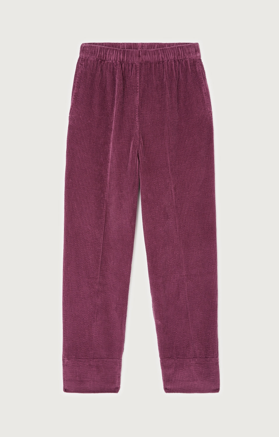 Women Purple Corduroy Trousers