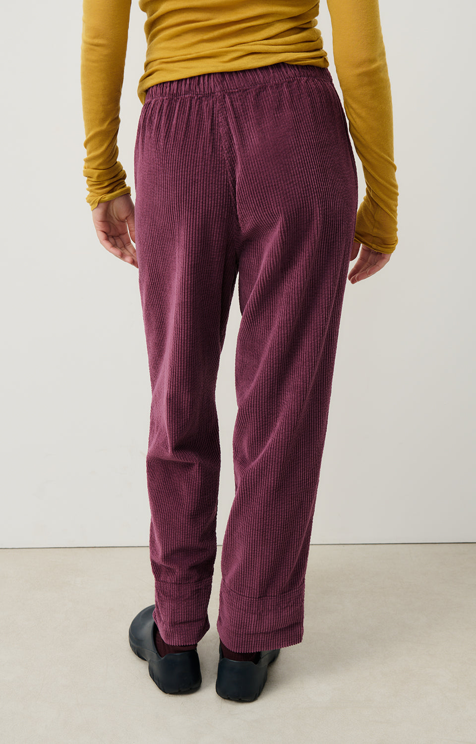 Women Purple Corduroy Trousers