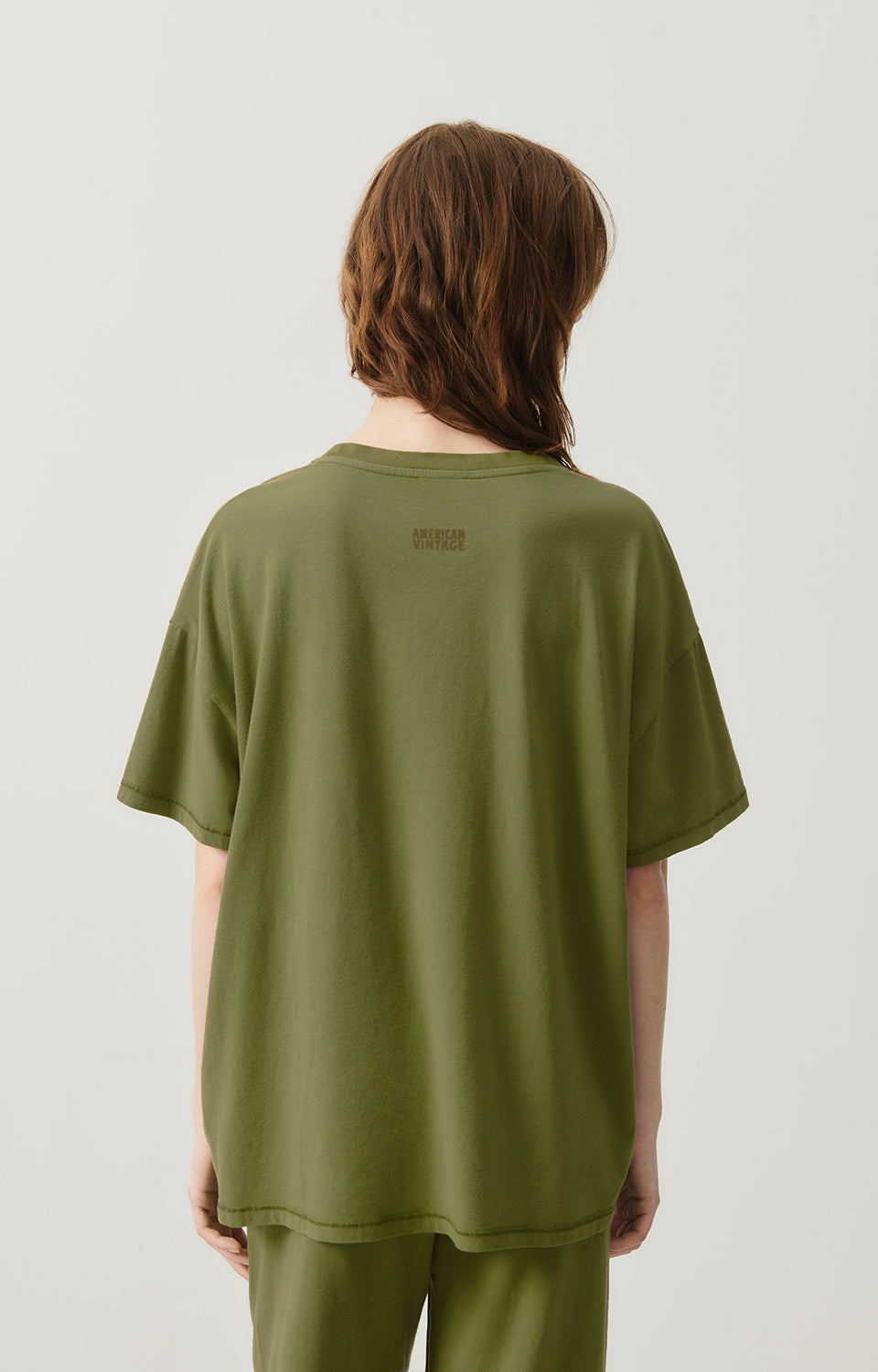 Women Olive Cotton T-Shirt