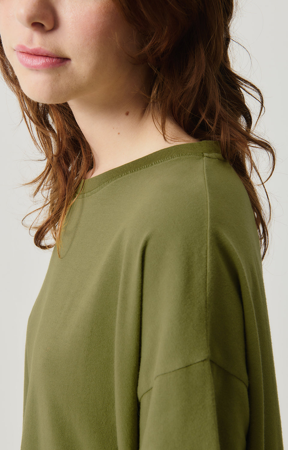 Women Olive Cotton T-Shirt