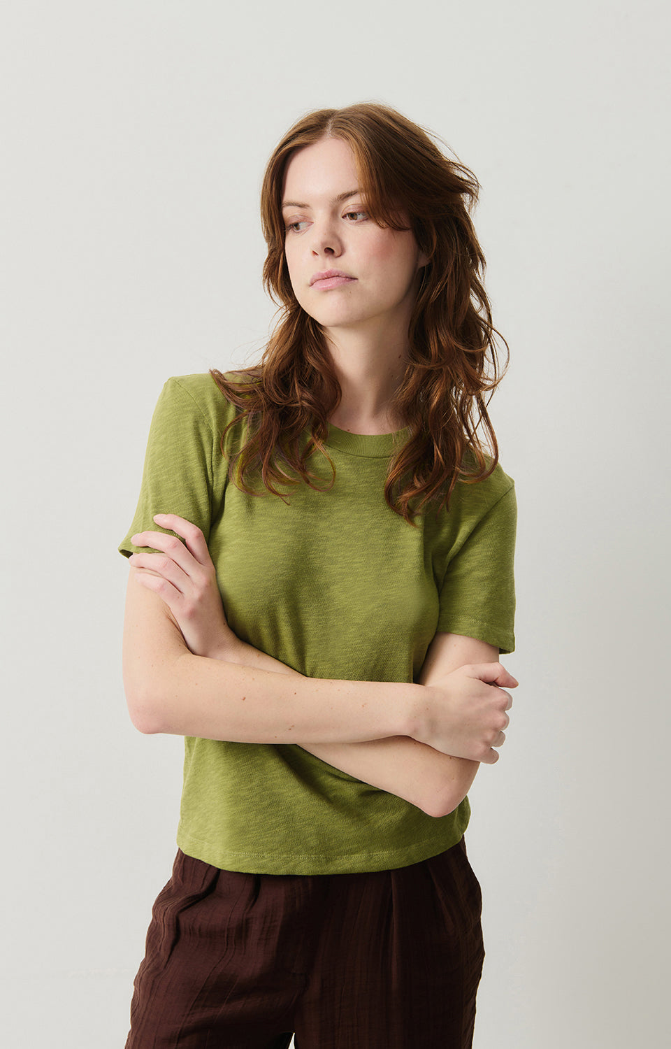 Women Green Cotton T-Shirt