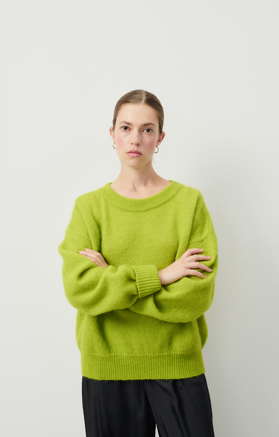 Women Green Knit Sweater