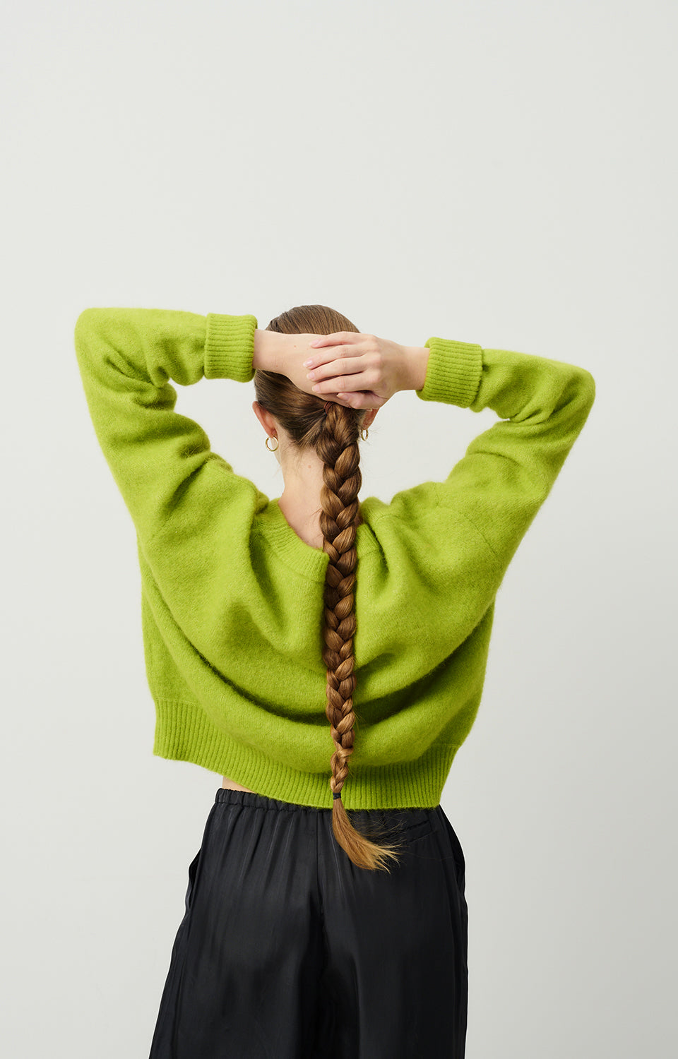 Women Green Knit Sweater