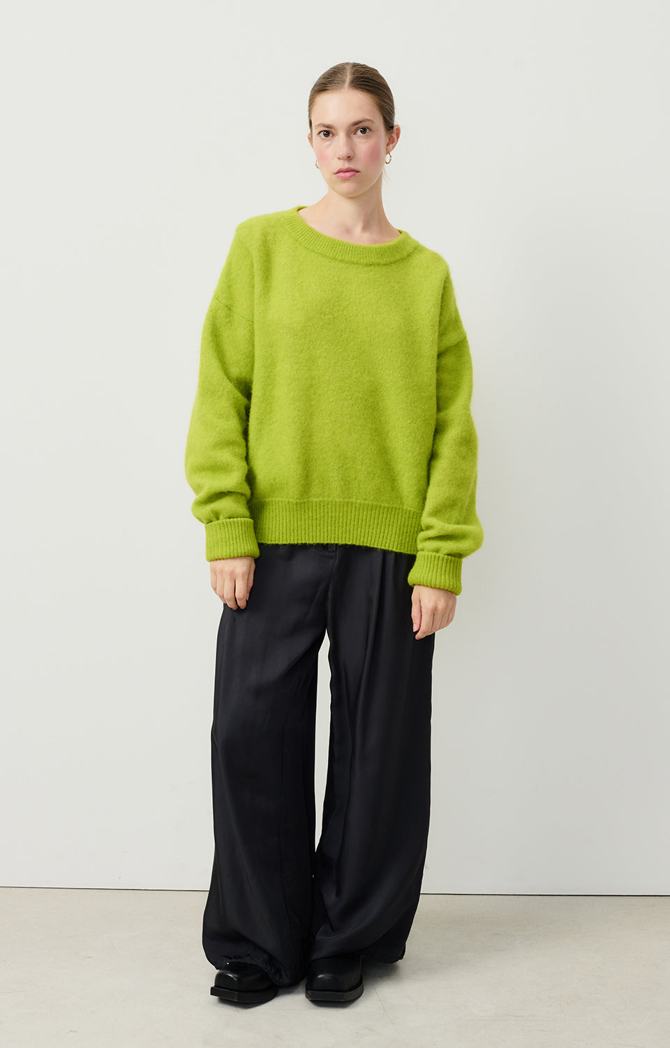 Women Green Knit Sweater