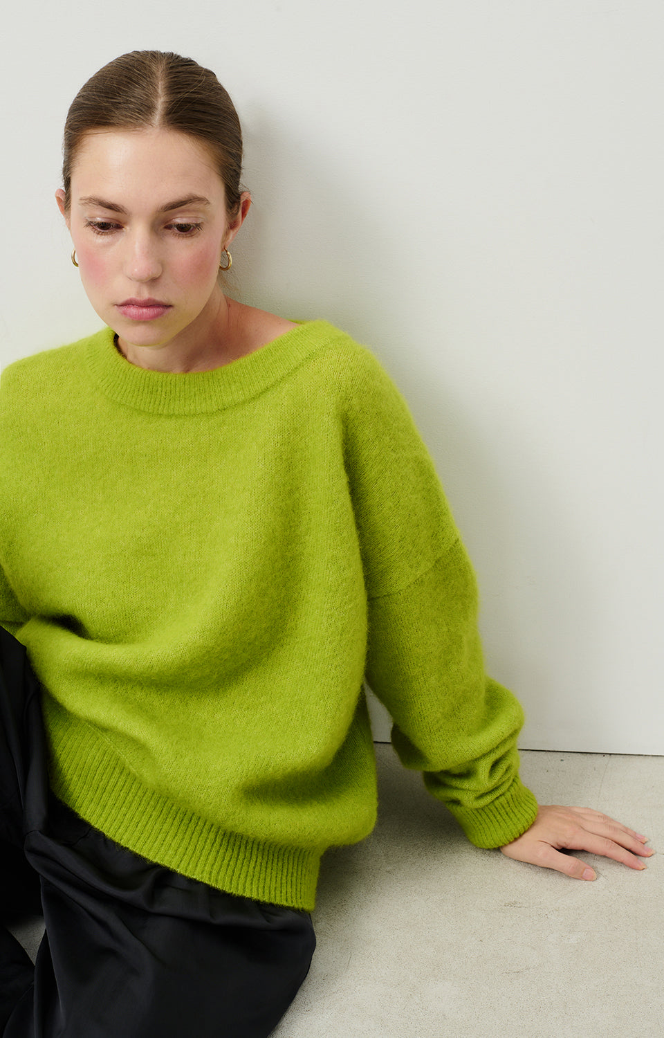 Women Green Knit Sweater