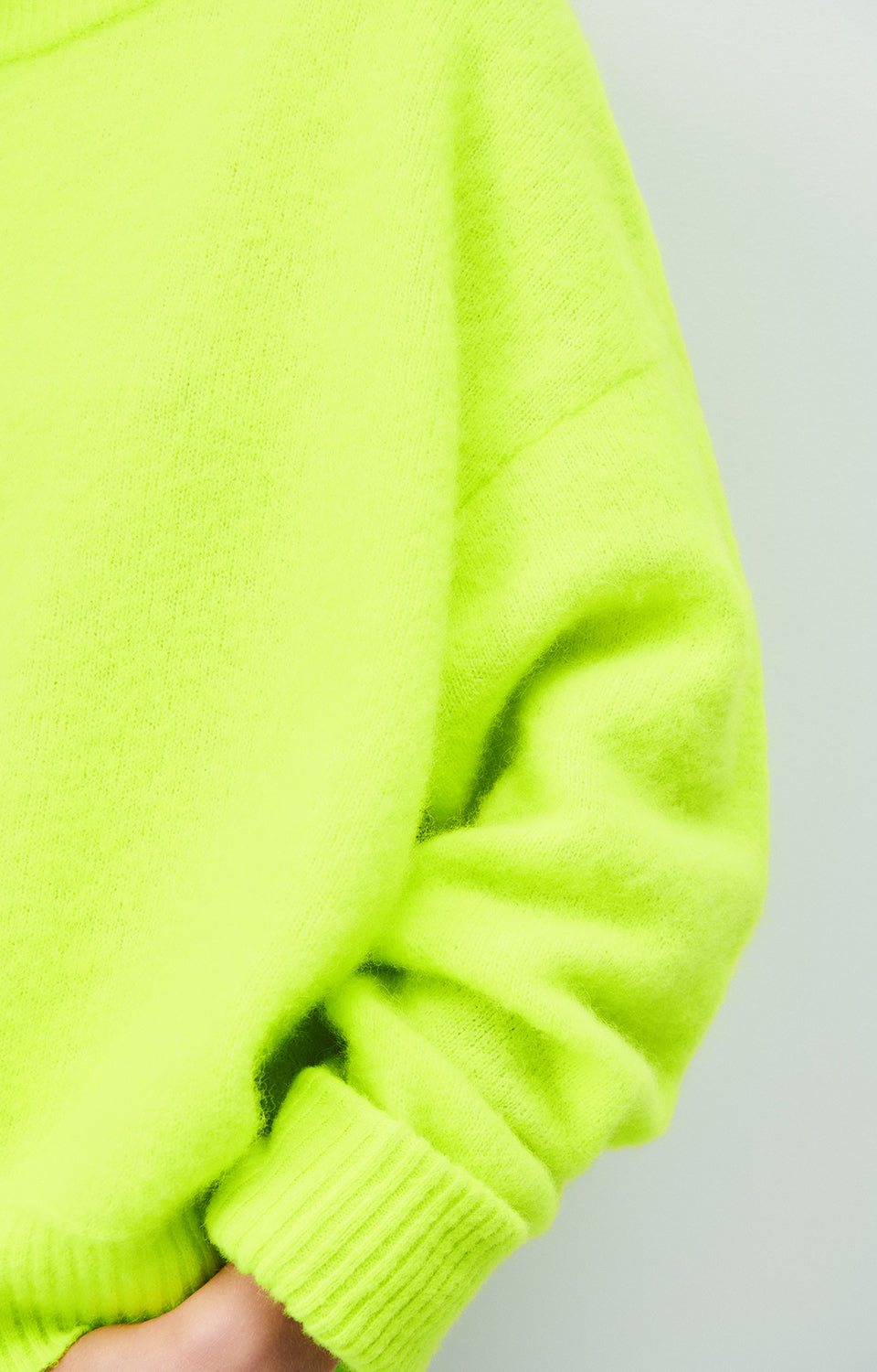 Women Fluo Green Knit Sweater