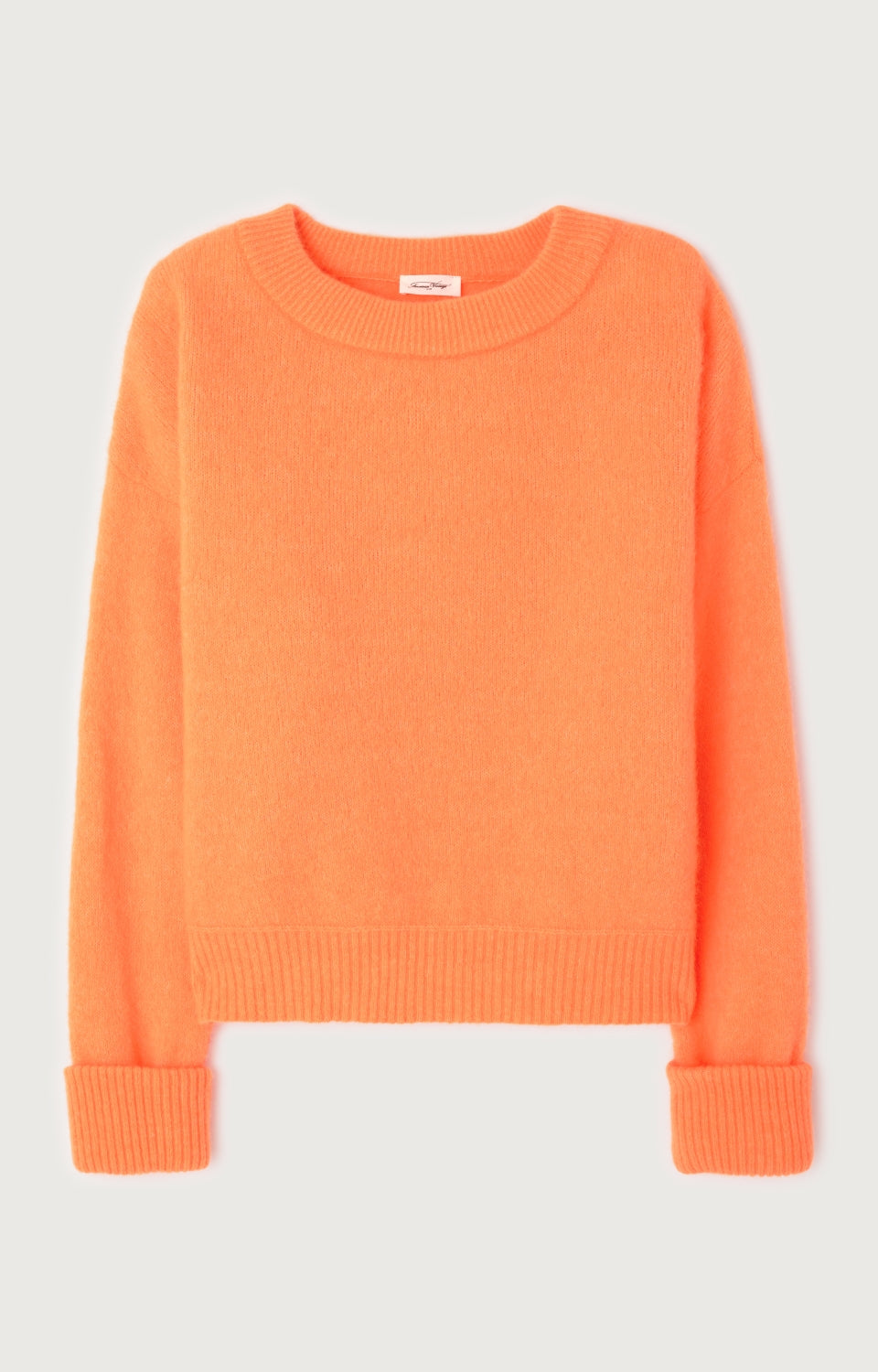 Women Orange Knit Sweater