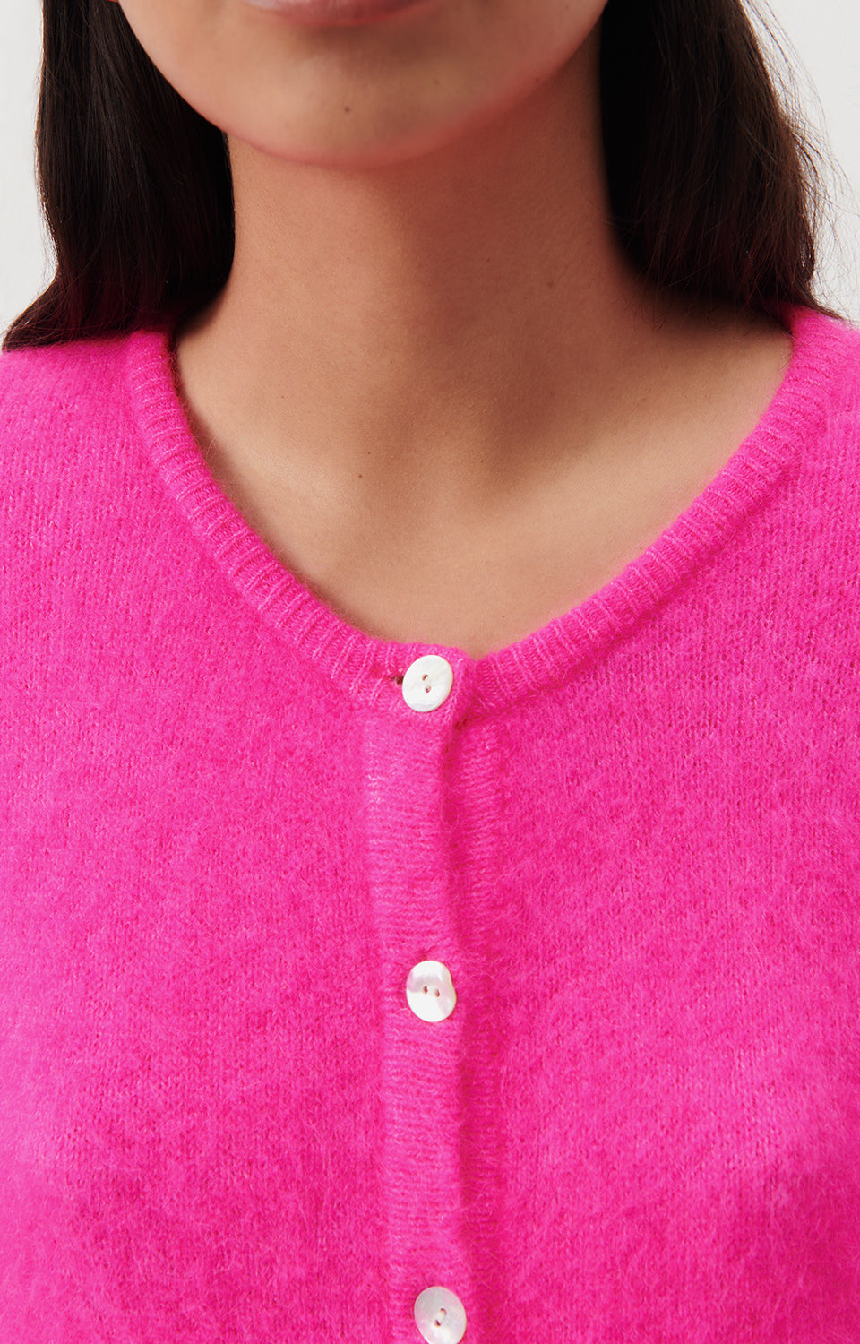 Women Fuchsia Knit Cardigan