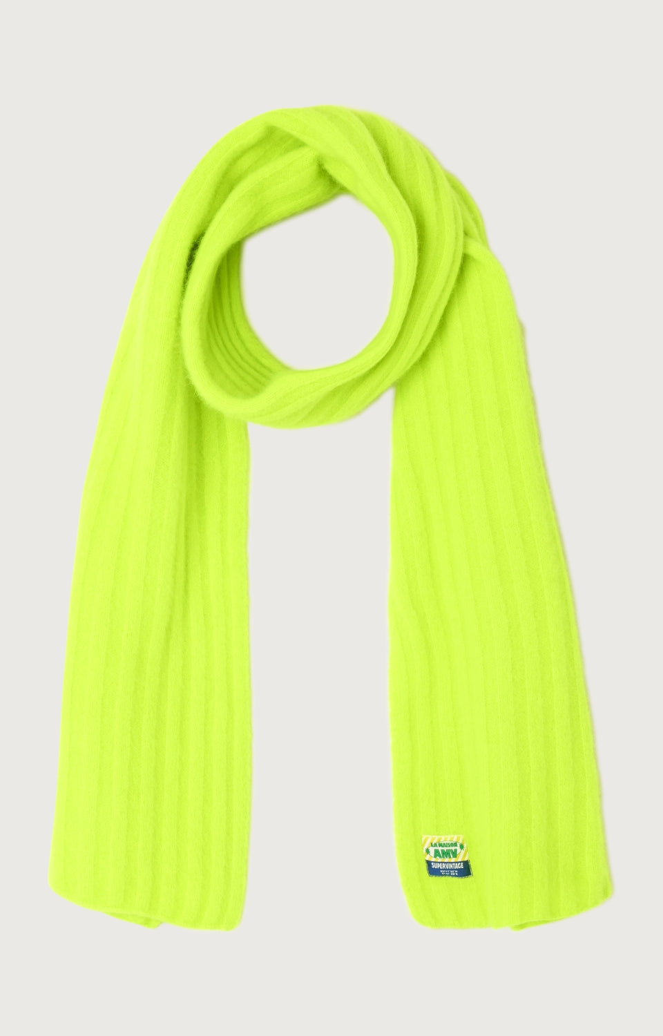 Adult Fluo Green Alpaca Scarf