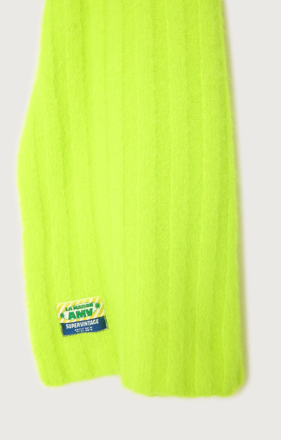 Adult Fluo Green Alpaca Scarf