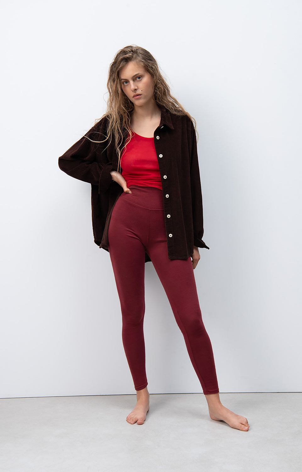 Women Red Leggings