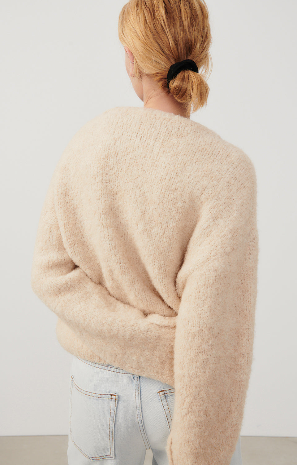 Women Beige Knit Sweater