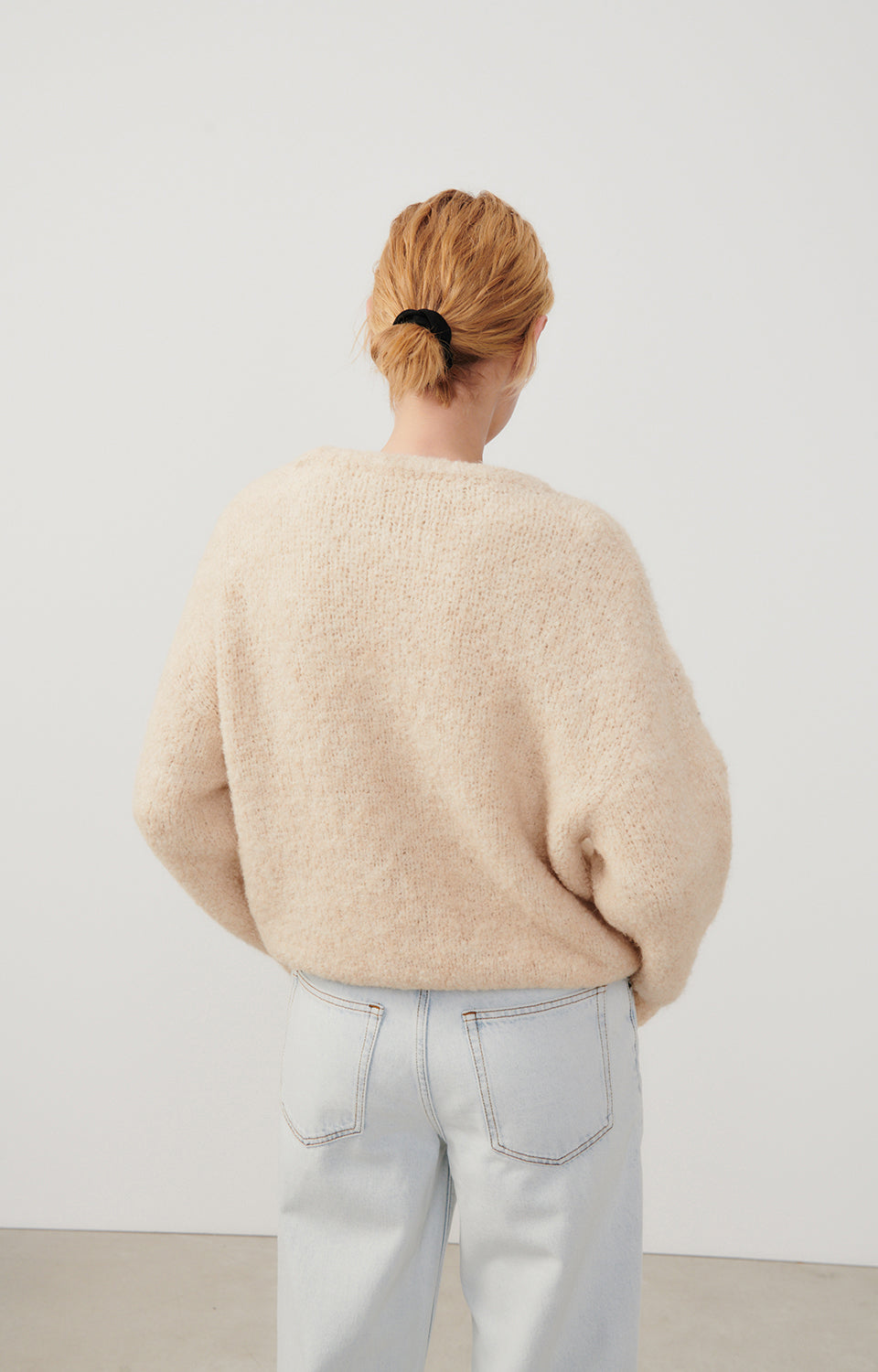 Women Beige Knit Sweater