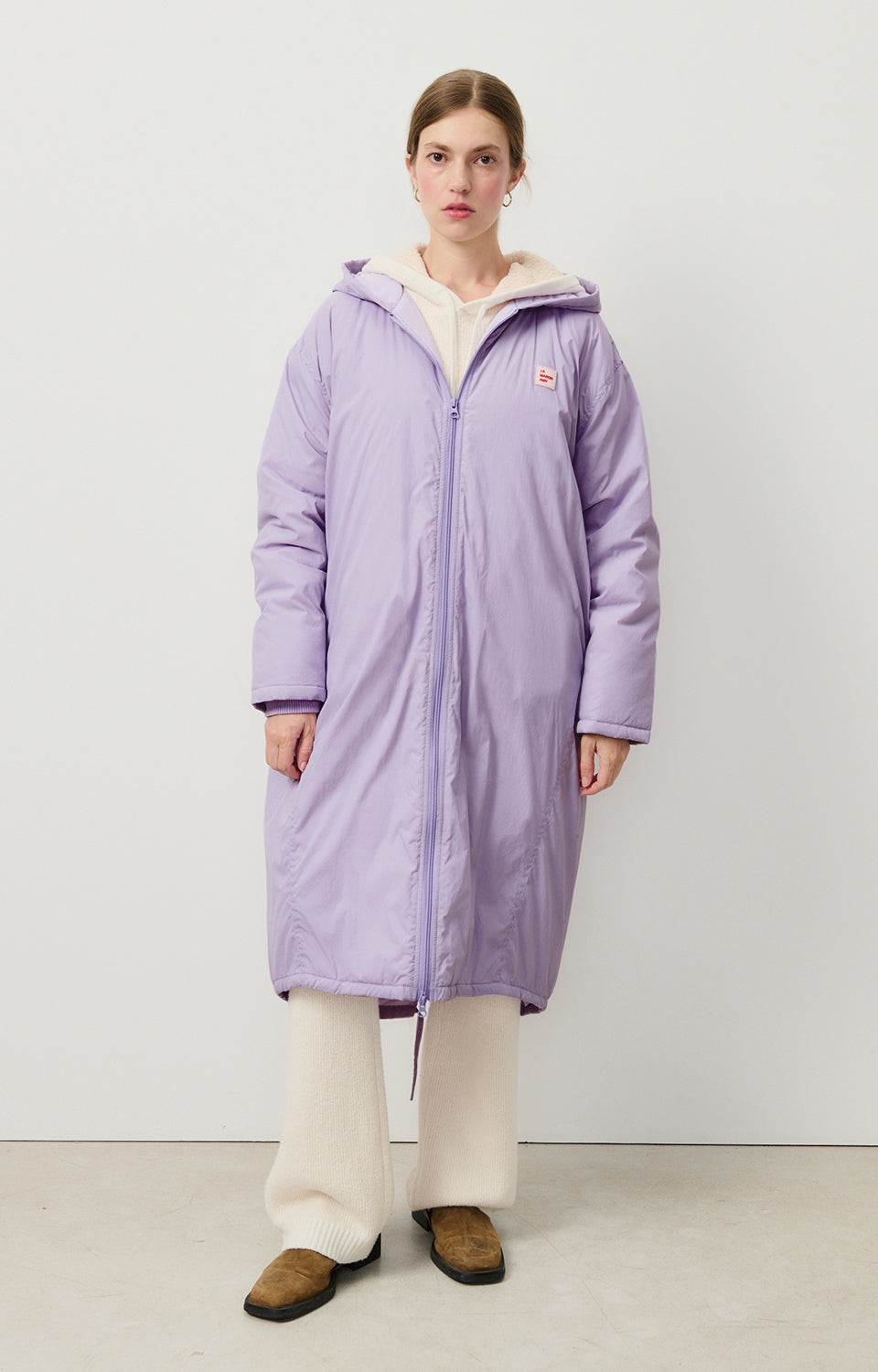 Women Purple Padded Coat