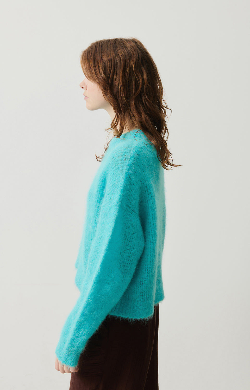 Women Blue Alpaga Sweater