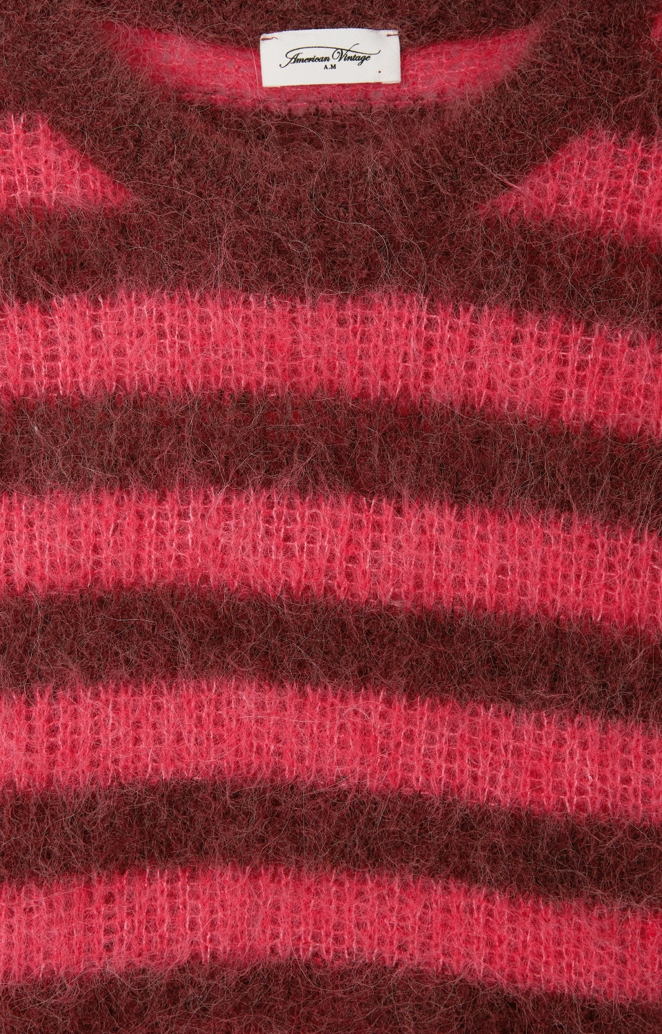 Women Pink Stripes Alpaga Sweater