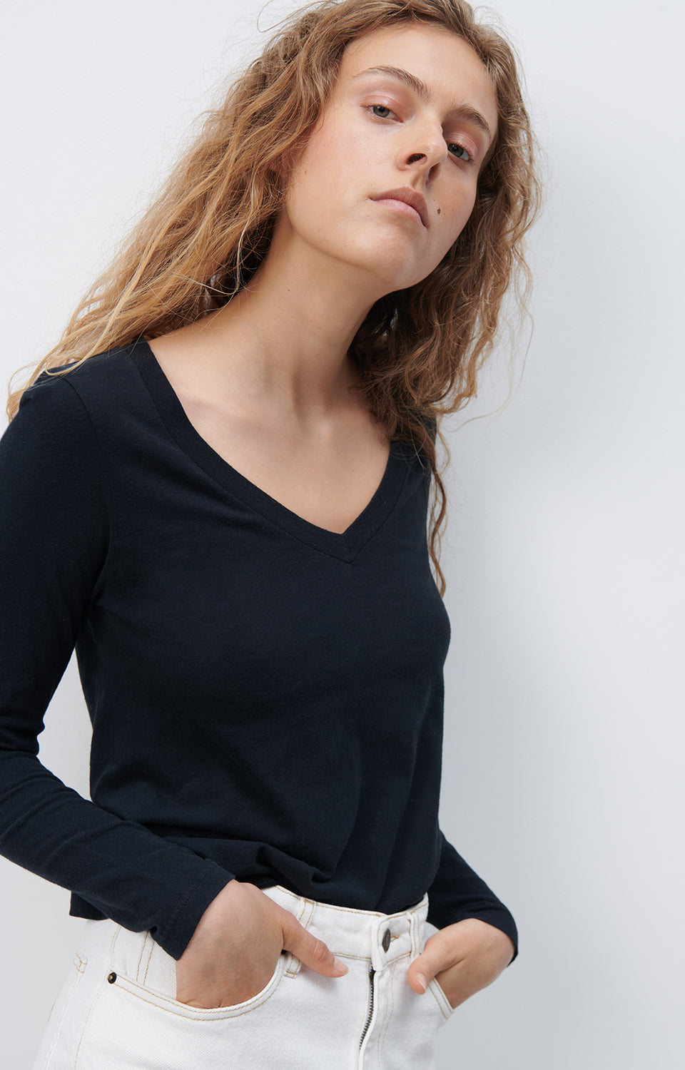 Women Black Cotton T-Shirt