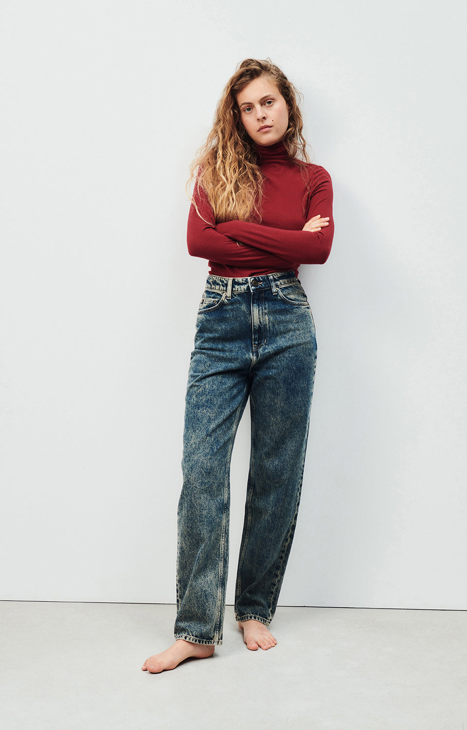 Women Blue Denim Trousers