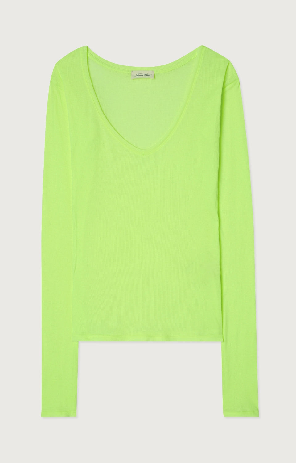 Women Fluo Green Cotton T-Shirt