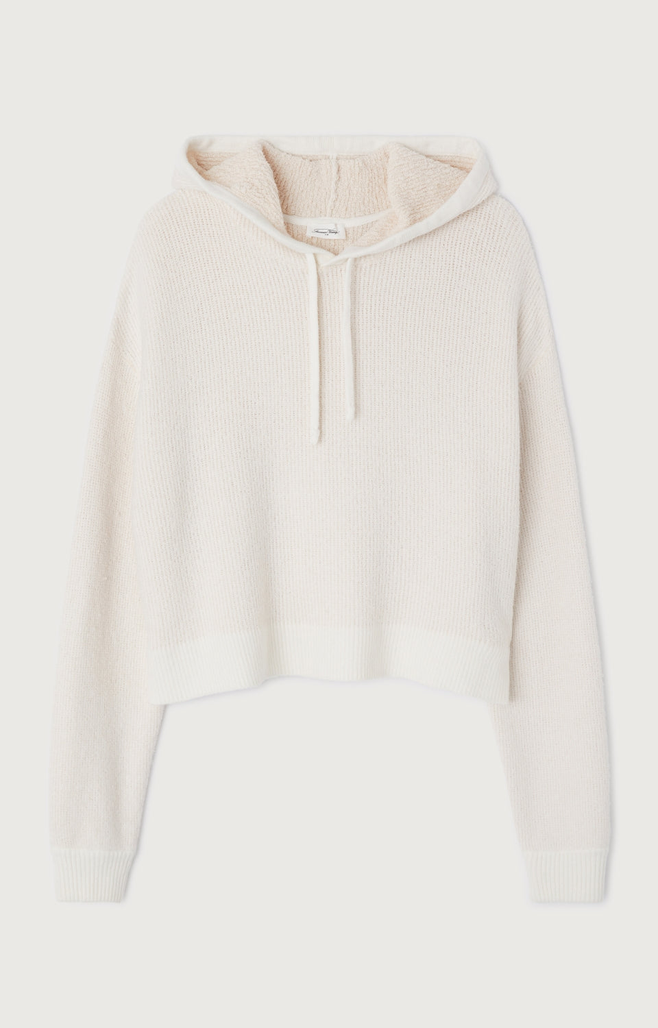 Women White Hooded Cotton Sweater