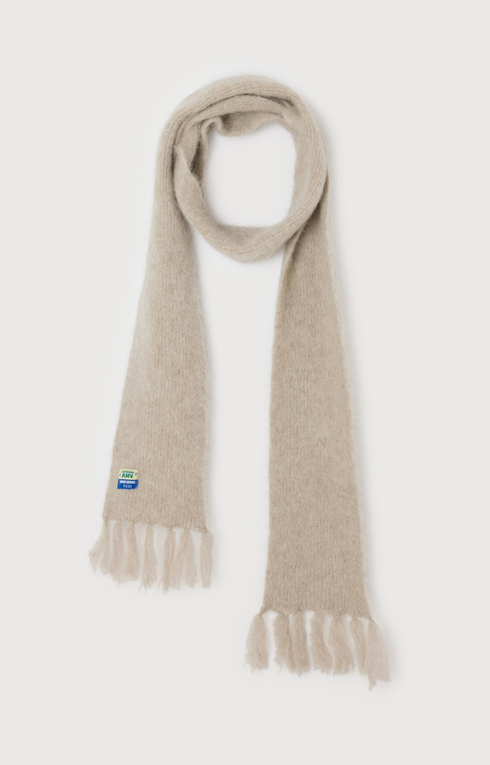 Adult Beige Alpaca Scarf