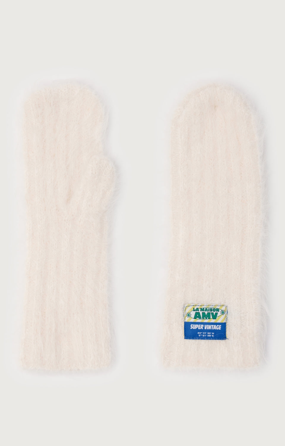 Women White Alpaga Gloves