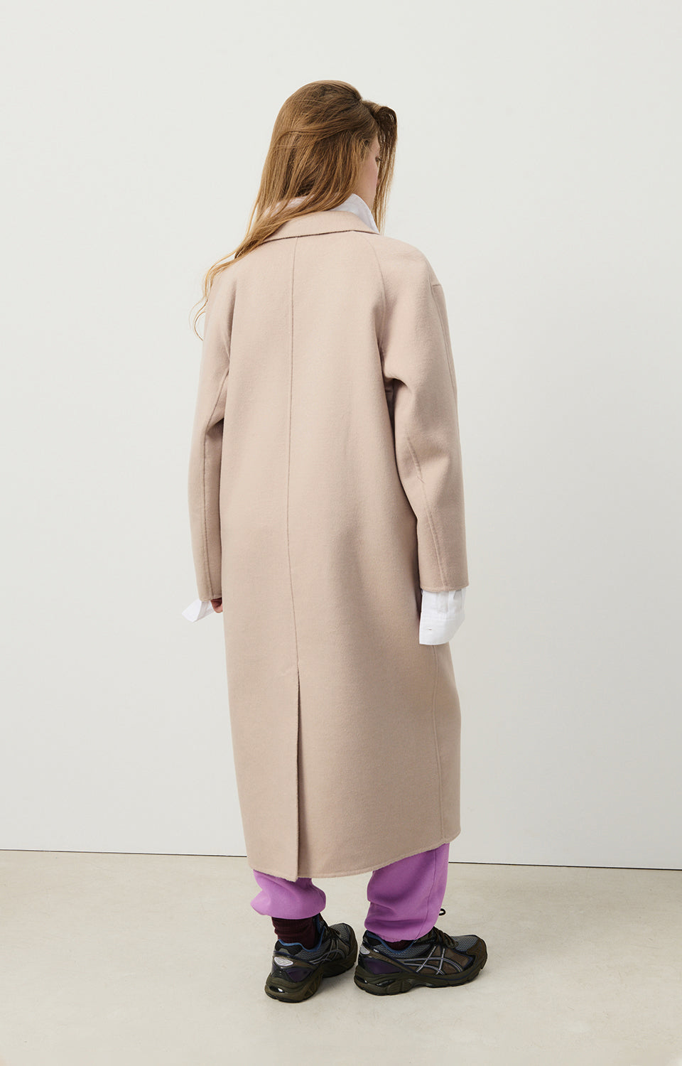 Women Beige Wool Coat