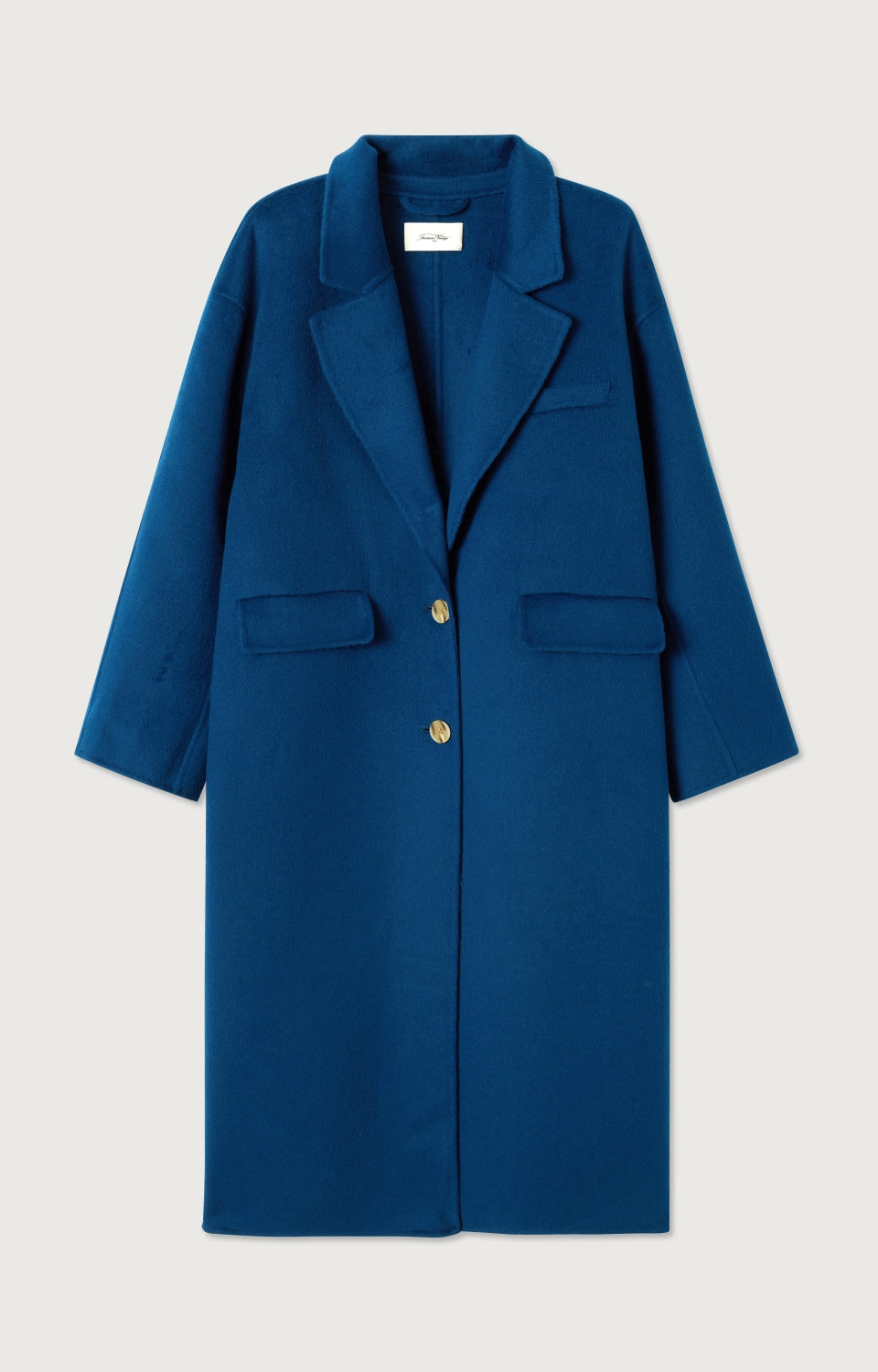 Women Blue Wool Coat