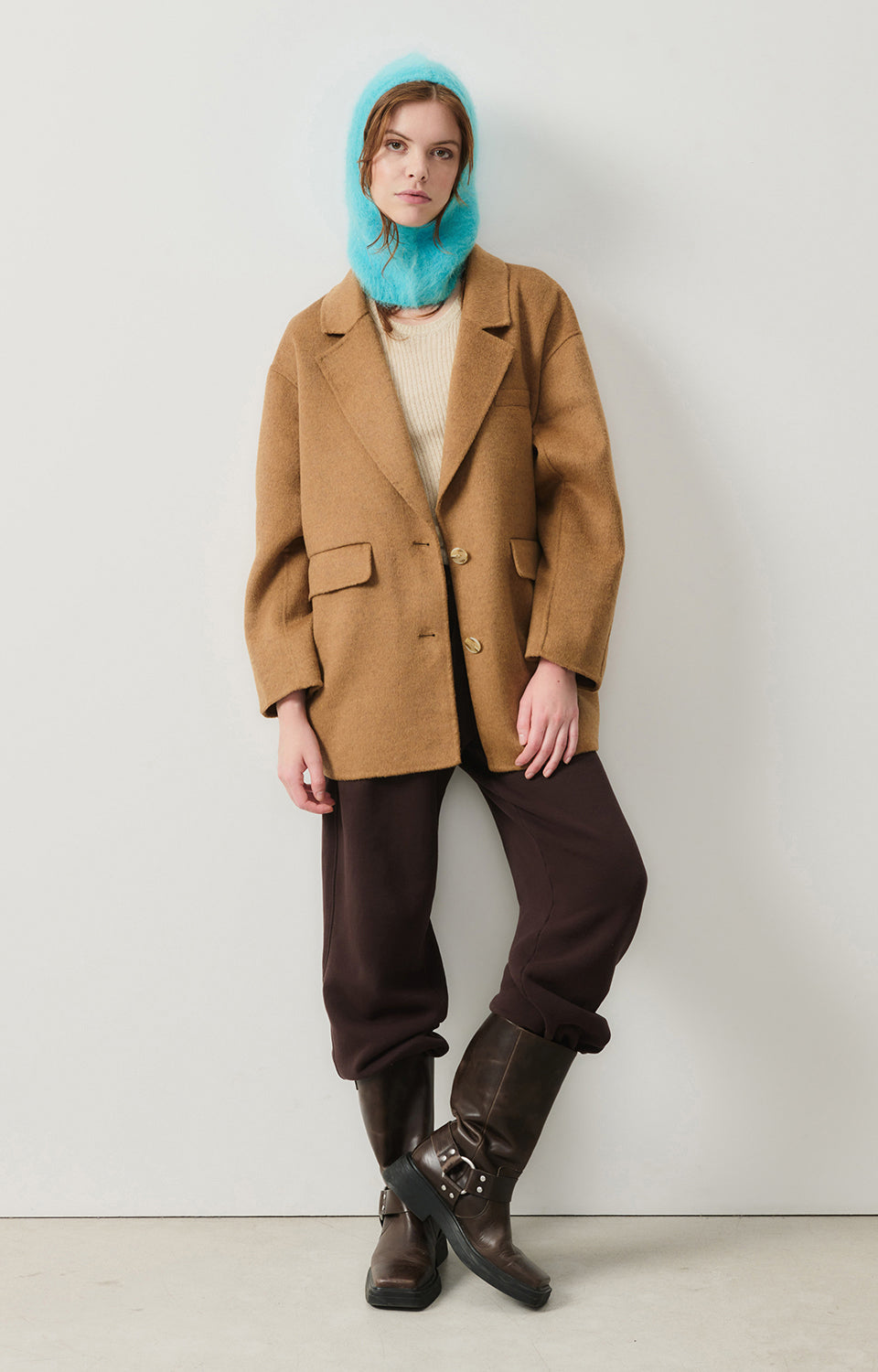 Women Caramel Wool Coat