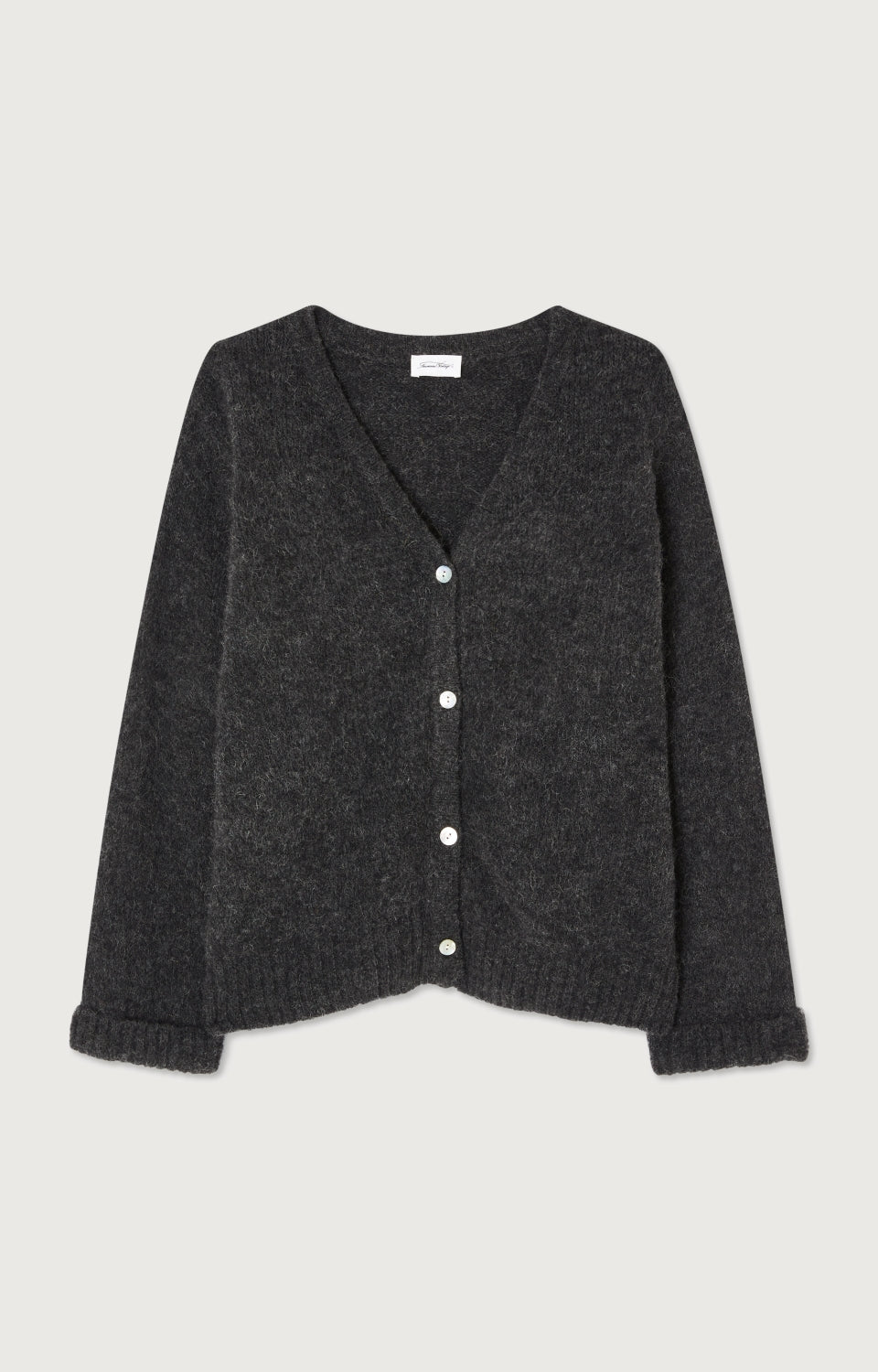 Women Dark Grey Knit Cardigan