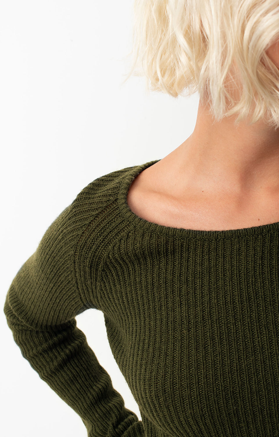 Women Khaki Knit Sweater