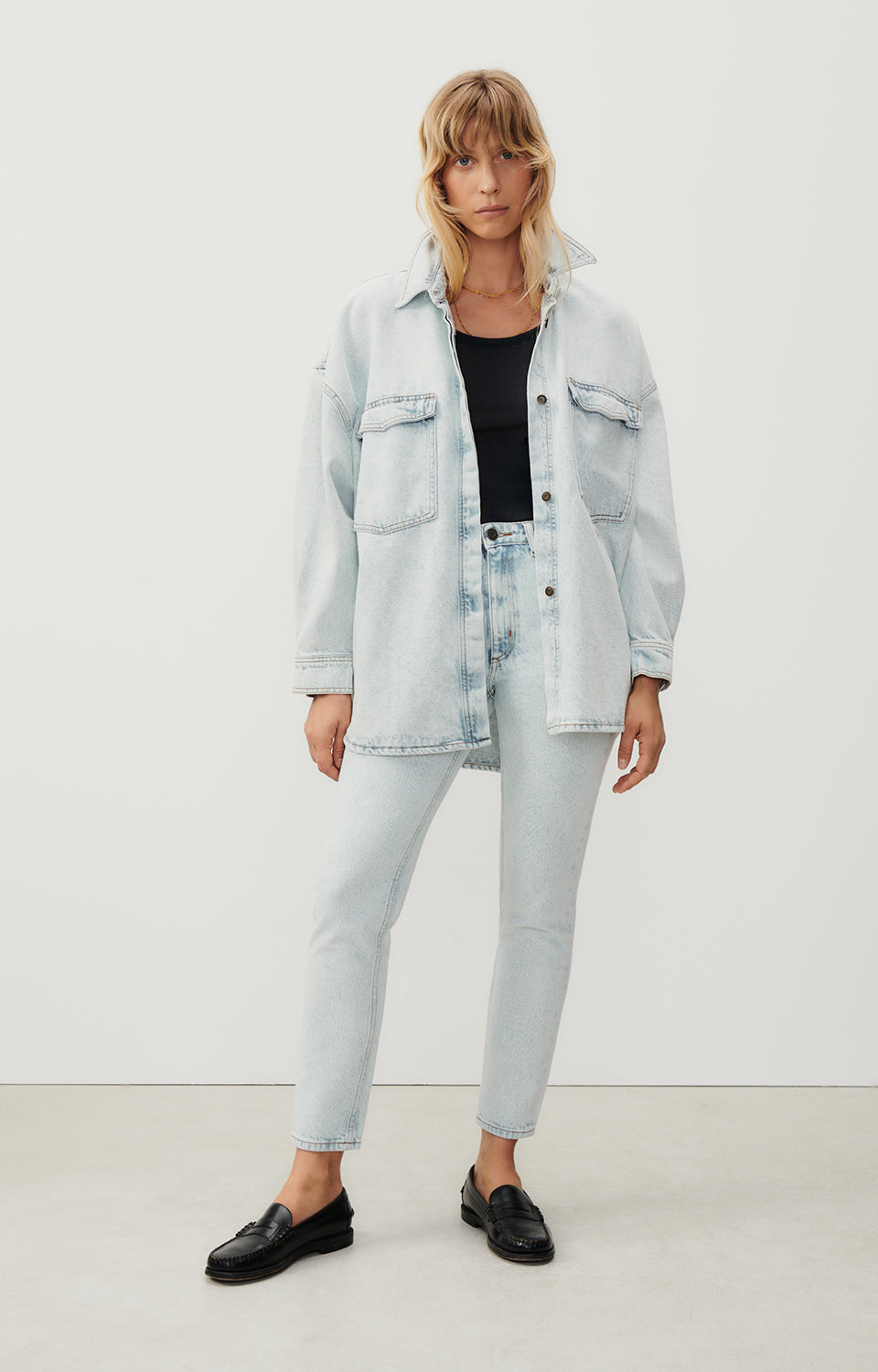 Women Light Blue Denim Trousers