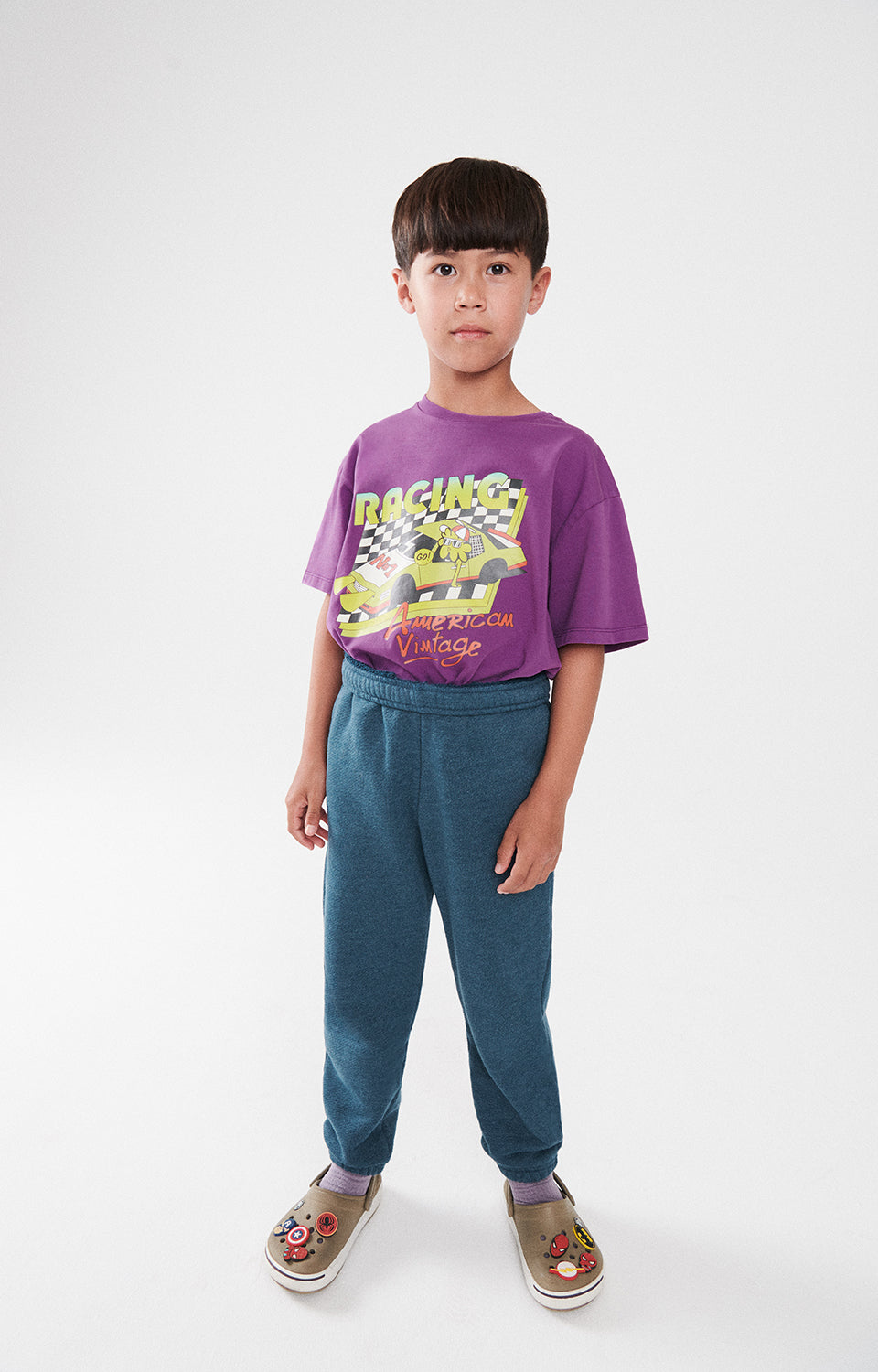 Boys & Girls Blue Cotton Trousers