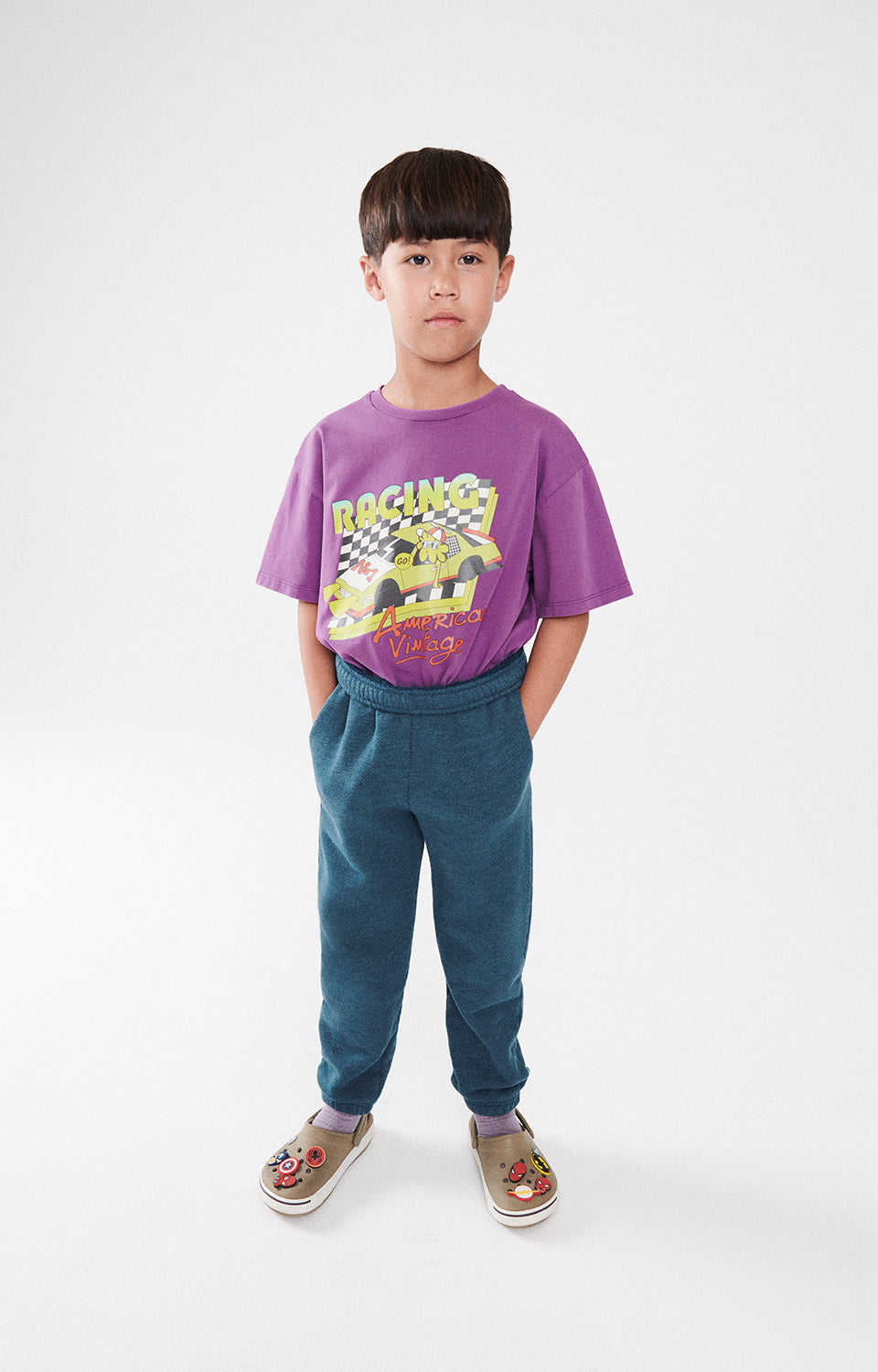 Boys & Girls Blue Cotton Trousers