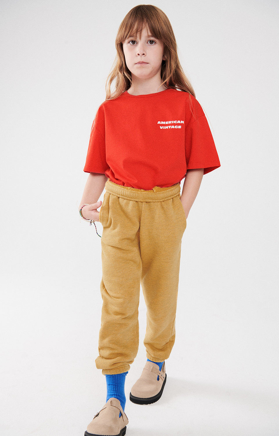 Boys & Girls Yellow Cotton Trousers