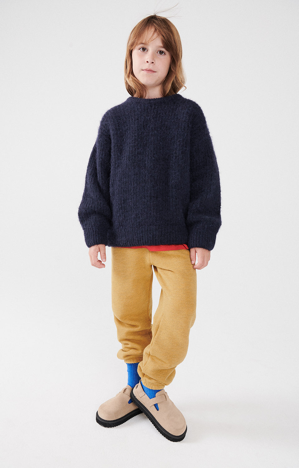 Boys & Girls Yellow Cotton Trousers