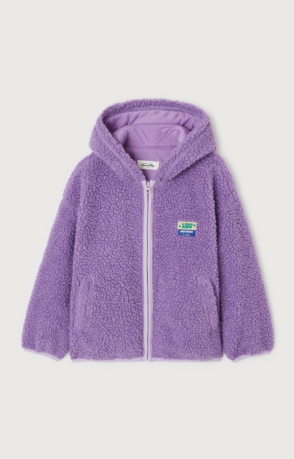 Boys & Girls Purple Hooded Sherpa Jacket