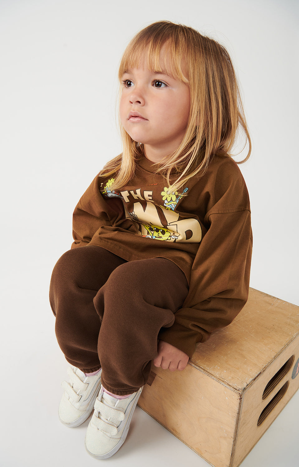 Boys & Girls Brown Cotton Trousers