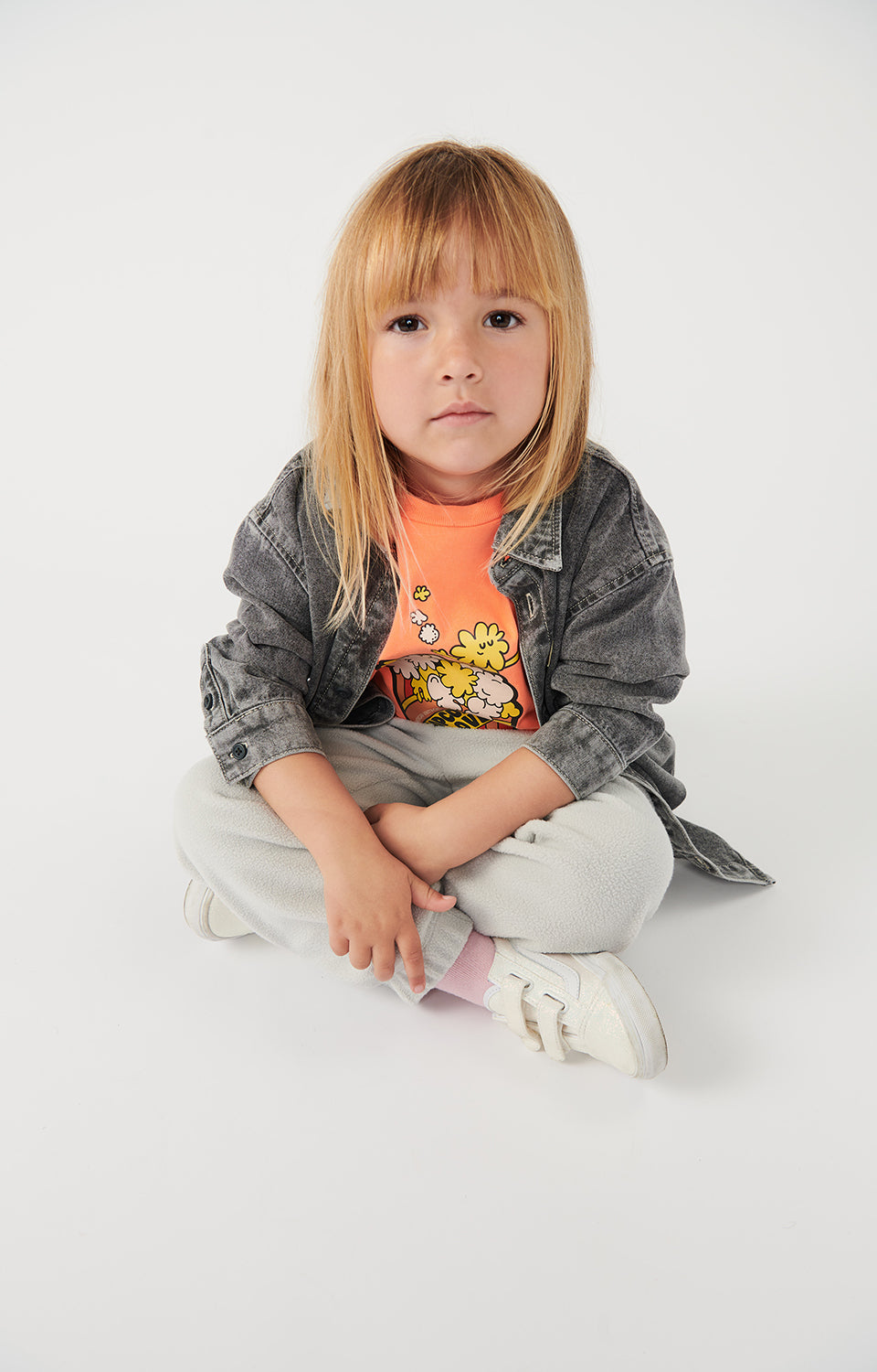 Boys & Girls Grey Denim Shirt