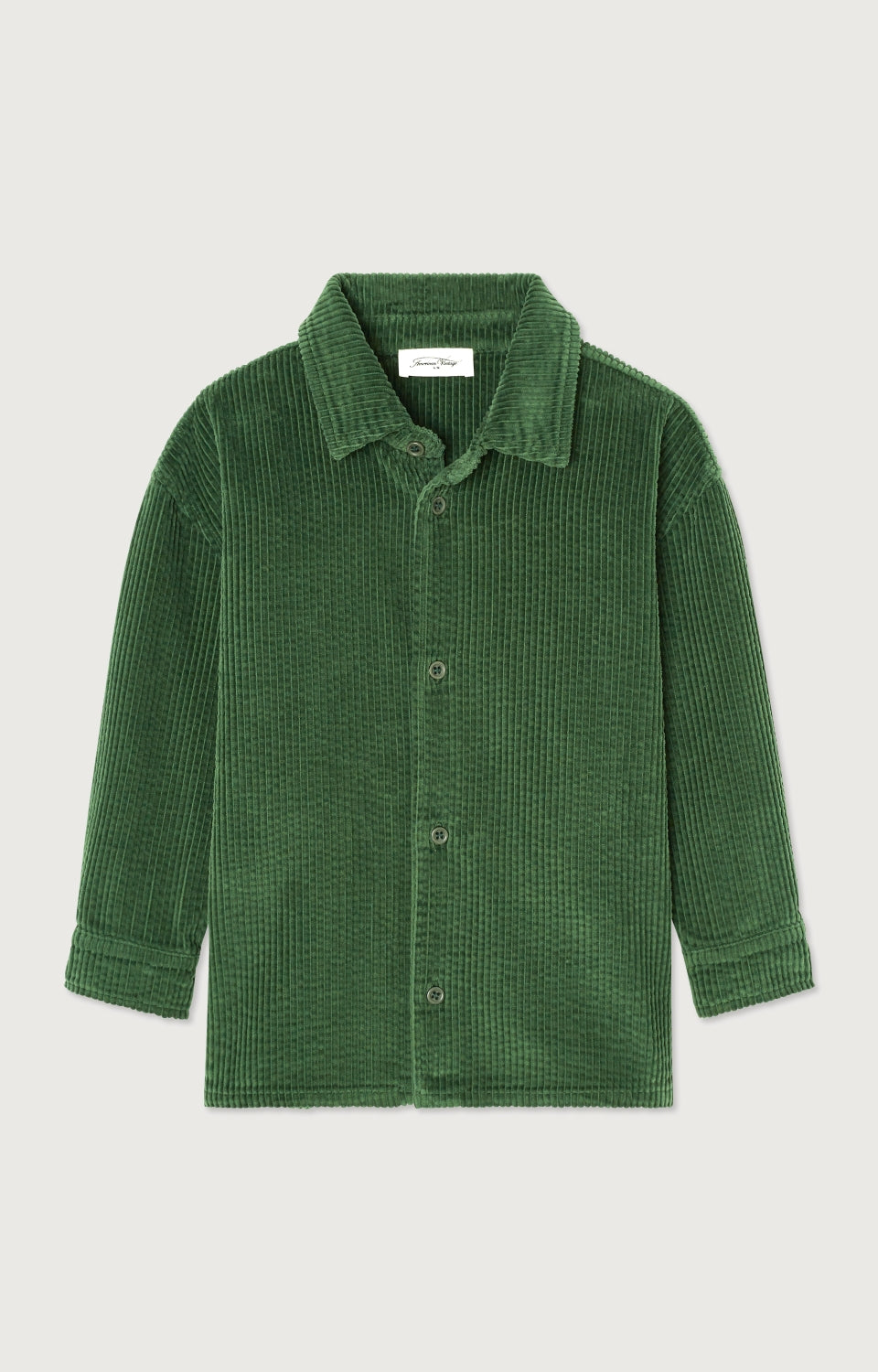 Boys & Girls Green Corduroy Shirt