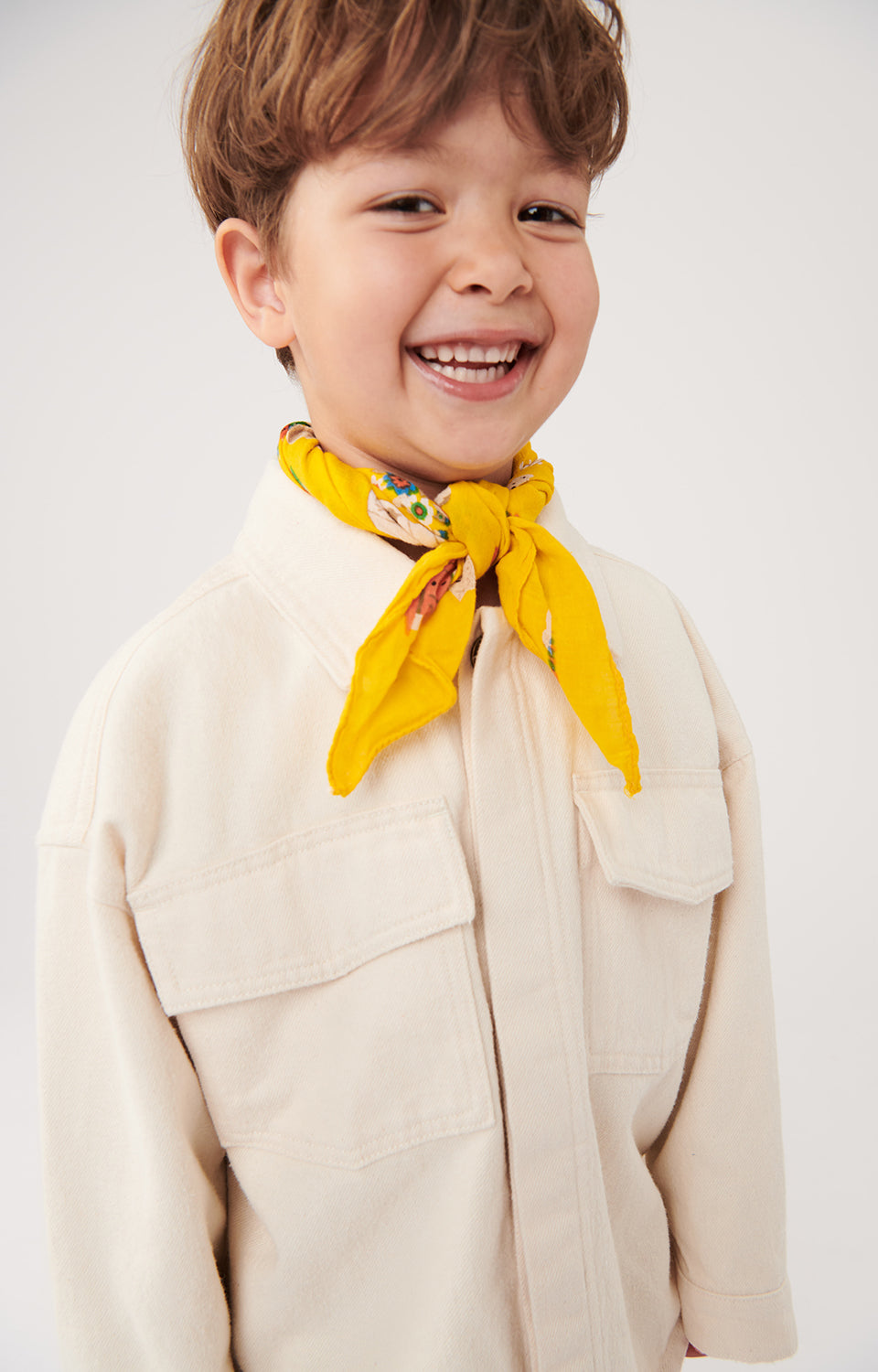 Boys & Girls White Cotton Shirt