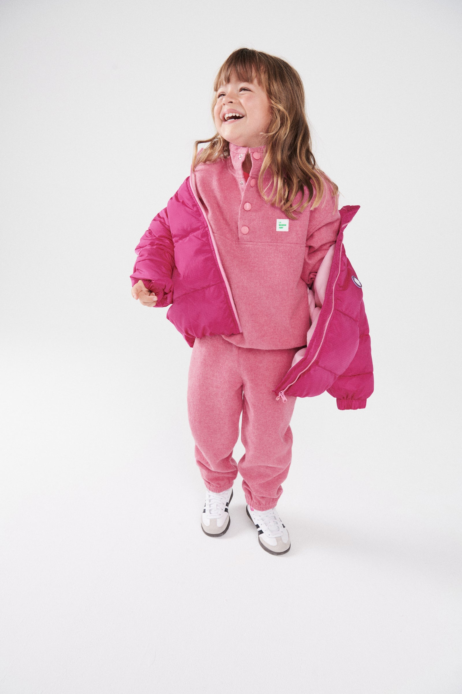 Boys & Girls Pink Cotton Trousers