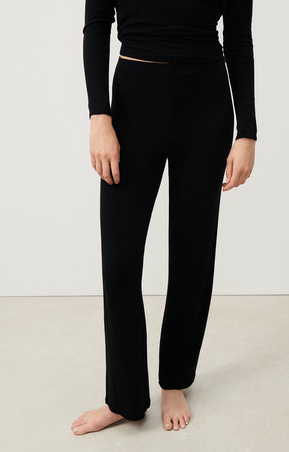 Women Black Cotton Trousers