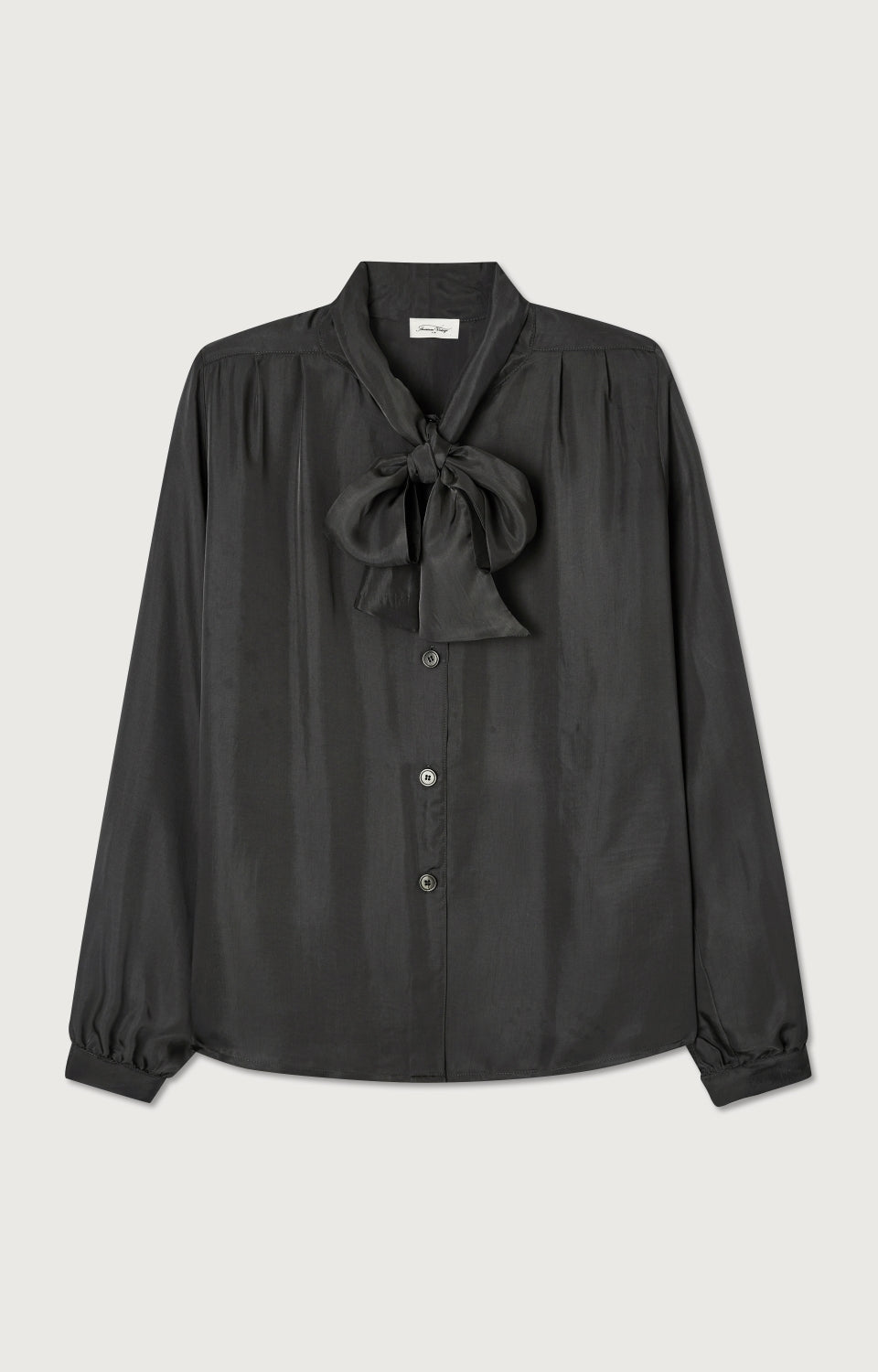 Women Charcoal Bow Shirt