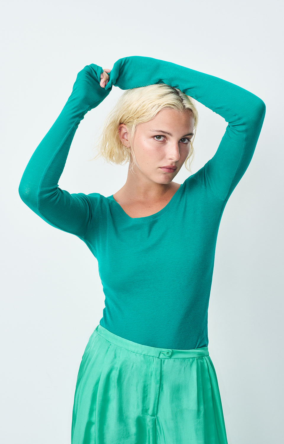 Women Green Trousers