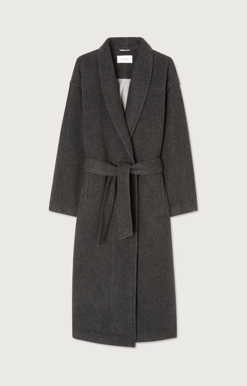 Women Dark Grey Wool Coat