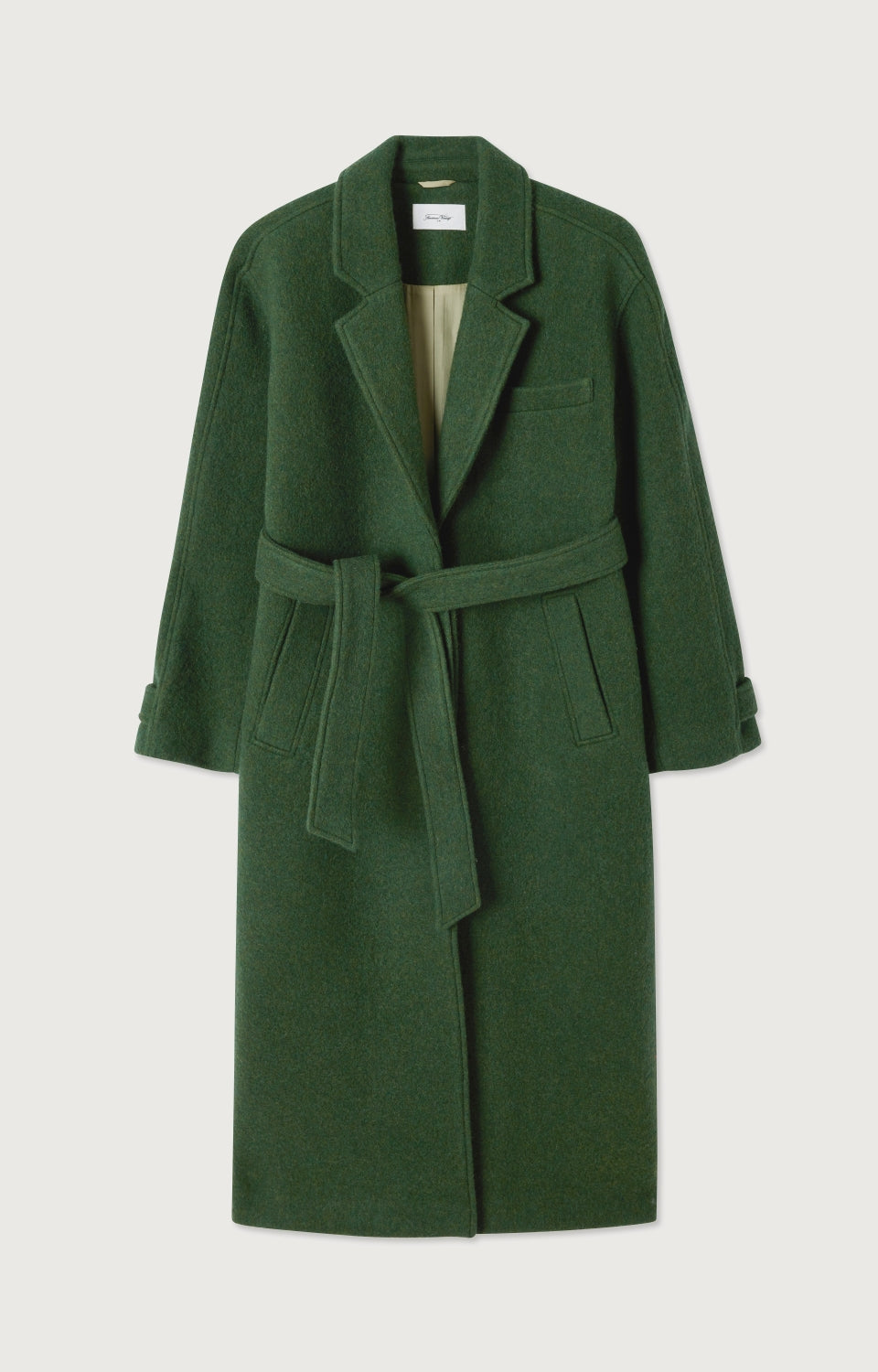 Women Green Wool Coat