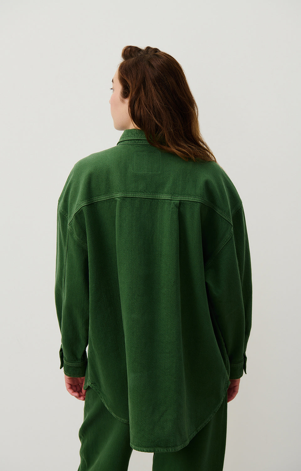 Women Green Cotton Shirt