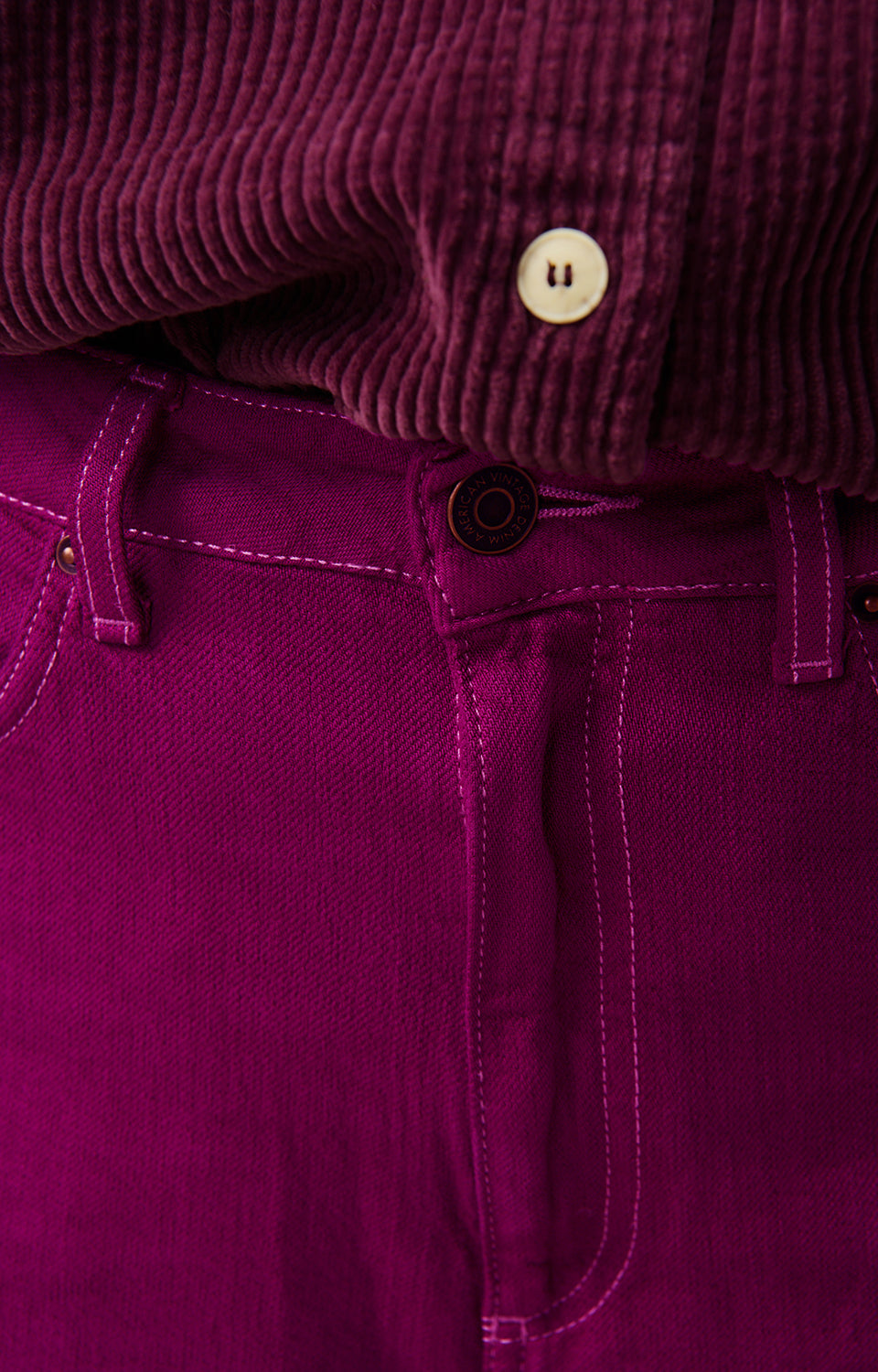 Women Purple Denim Trousers