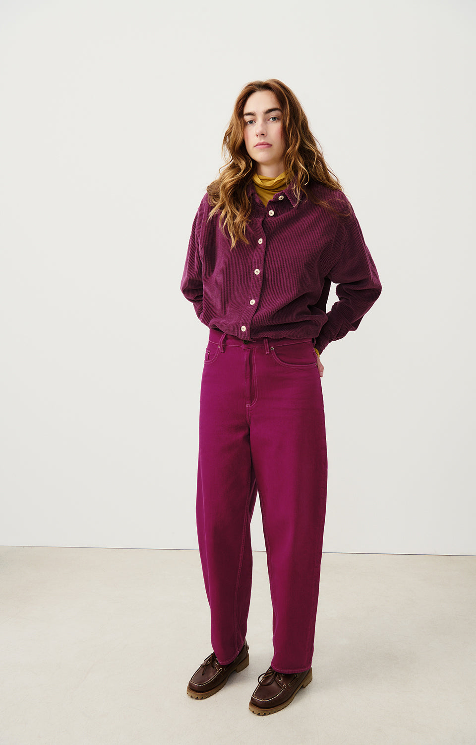 Women Purple Denim Trousers